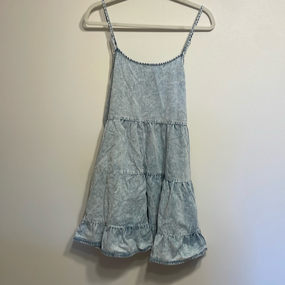 faux denim dress
